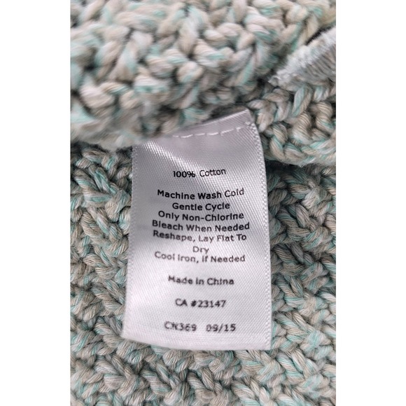 Talbots size medium green chunky knit sode zip tunic sweater ^ - Picture 3 of 7